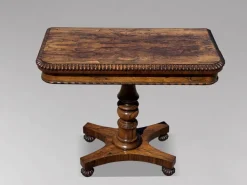 Pamono William IV Rosewood Fold-Over Card Table, 1830s Hot