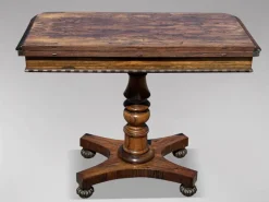 Pamono William IV Rosewood Fold-Over Card Table, 1830s Hot