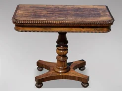 Pamono William IV Rosewood Fold-Over Card Table, 1830s Hot