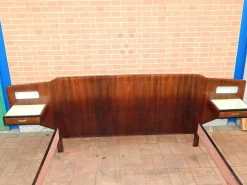 Pamono Wood Double Bed, 1950s Discount