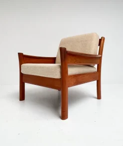 Pamono Wood Ladies Armchair from Dyrlund, 1960s New