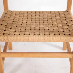 Pamono Wooden and Rope Armchairs, 1970s, Set of 2