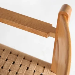 Pamono Wooden and Rope Armchairs, 1970s, Set of 2