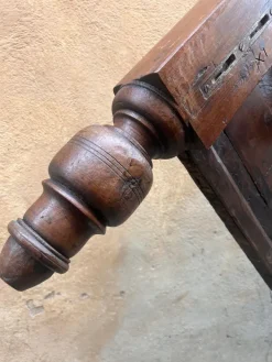 Pamono Wooden Bed with Scorpioni Family Coat of Arms, 17th Century