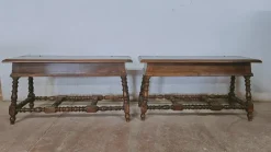 Pamono Wooden Benches, 1960s, Set of 2 New