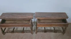 Pamono Wooden Benches, 1960s, Set of 2 New