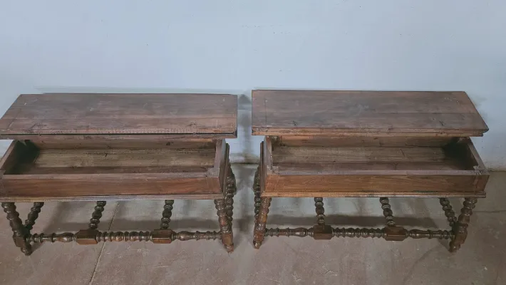 Pamono Wooden Benches, 1960s, Set of 2 New