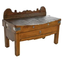Pamono Wooden Butcher's Block, 1800s Discount