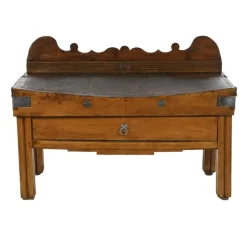 Pamono Wooden Butcher's Block, 1800s Discount