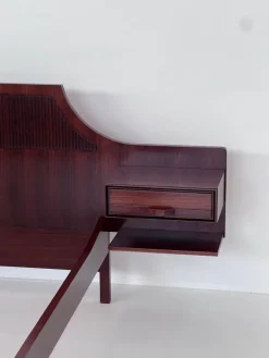 Pamono Wooden Double Bed by Gianfranco Frattini, 1950s Clearance