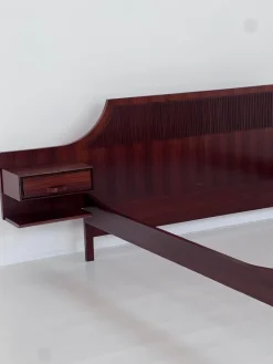 Pamono Wooden Double Bed by Gianfranco Frattini, 1950s Clearance