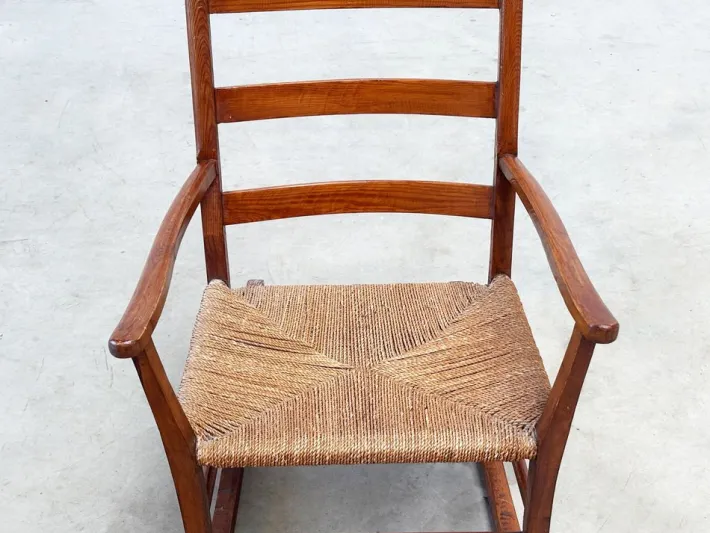 Pamono Wooden Rocking Chair by Aksel Hansson, 1950s Sale