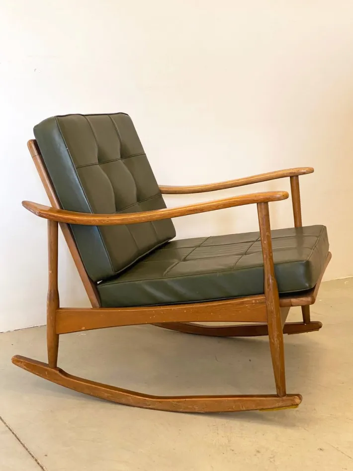 Pamono Wooden Rocking Chair, 1960s Clearance
