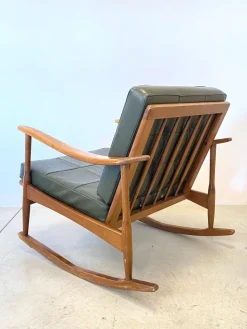 Pamono Wooden Rocking Chair, 1960s Clearance