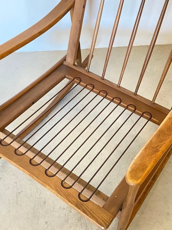 Pamono Wooden Rocking Chair, 1960s Clearance