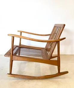 Pamono Wooden Rocking Chair, 1960s Clearance