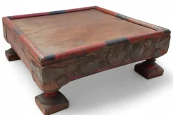 Pamono Wooden Side Table, Afghanistan, 1950s Hot