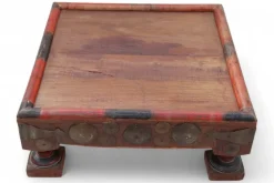 Pamono Wooden Side Table, Afghanistan, 1950s Clearance