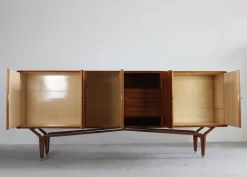 Pamono Wooden Sideboard with Doors and Drawers from Galleria Mobili Darte, Italy, 1950s Discount