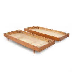 Pamono Wooden Single Bed, 1950s Clearance