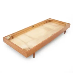 Pamono Wooden Single Bed, 1950s Clearance