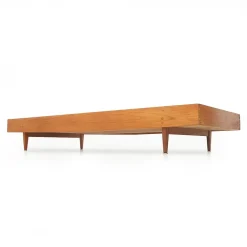 Pamono Wooden Single Bed, 1950s Clearance