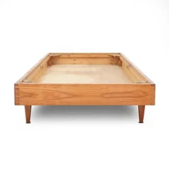 Pamono Wooden Single Bed, 1950s Clearance