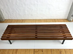 Pamono Wooden Slatted Bench from the Wiener Werkstätten, 1960s Online