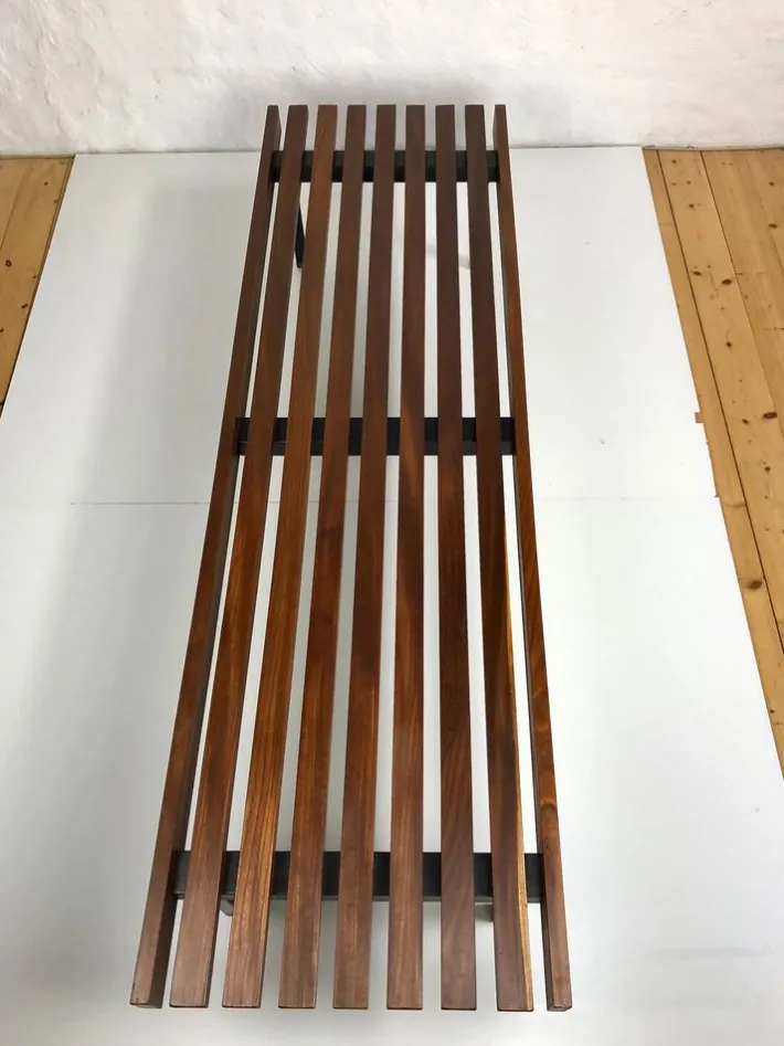 Pamono Wooden Slatted Bench from the Wiener Werkstätten, 1960s Online