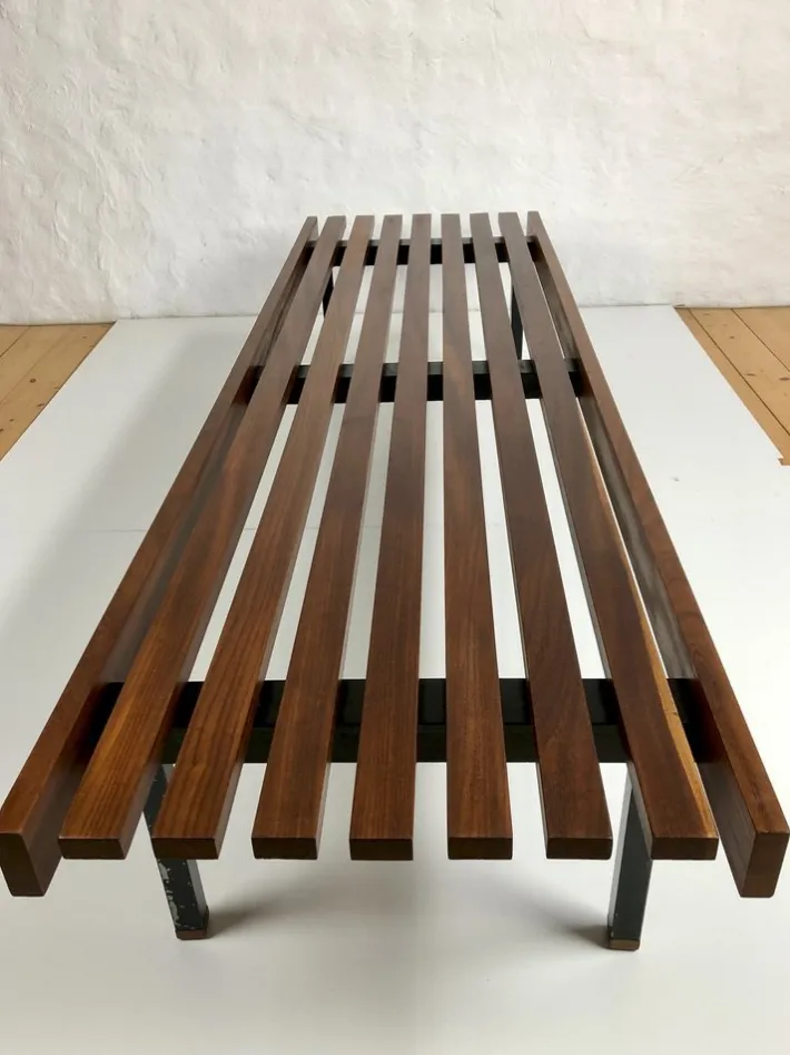 Pamono Wooden Slatted Bench from the Wiener Werkstätten, 1960s Online
