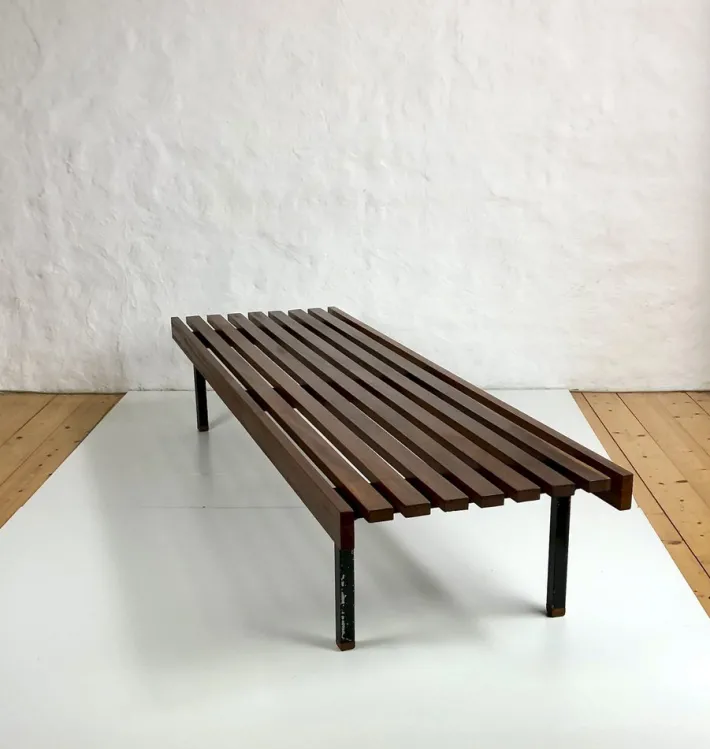 Pamono Wooden Slatted Bench from the Wiener Werkstätten, 1960s Online