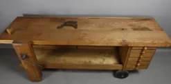 Pamono Wooden Workbench on Castors Sale