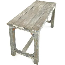 Pamono Workshop Table in Patinated Wood Sale