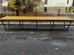 Pamono Worktable in Iron & Spruce Clearance