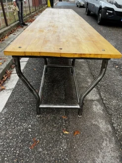 Pamono Worktable in Iron & Spruce Clearance