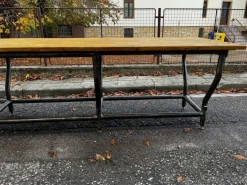 Pamono Worktable in Iron & Spruce Clearance