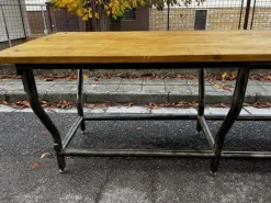 Pamono Worktable in Iron & Spruce Clearance