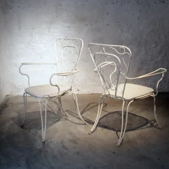 Pamono Wrought Iron Garden Chairs, 1950s, Set of 4 Hot