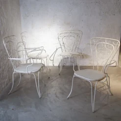Pamono Wrought Iron Garden Chairs, 1950s, Set of 4 Hot