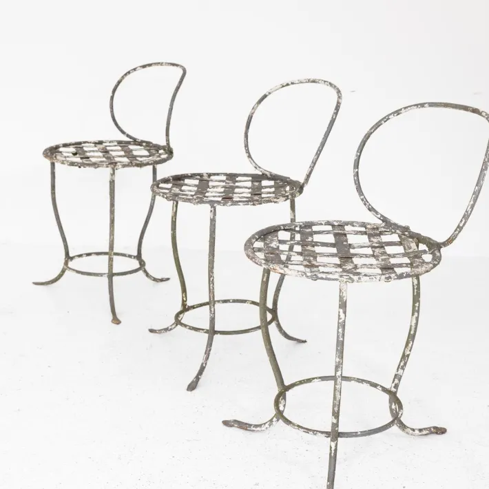 Pamono Wrought Iron Garden Chairs, Italy, 1950s, Set of 6 Outlet