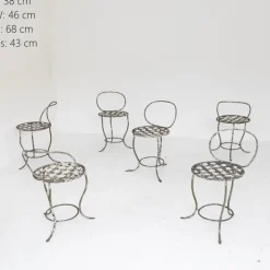 Pamono Wrought Iron Garden Chairs, Italy, 1950s, Set of 6 Outlet