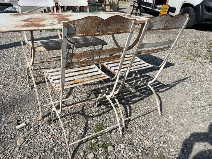 Pamono Wrought Iron Garden Furniture, 1900