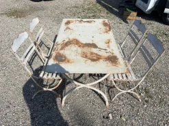 Pamono Wrought Iron Garden Furniture, 1900