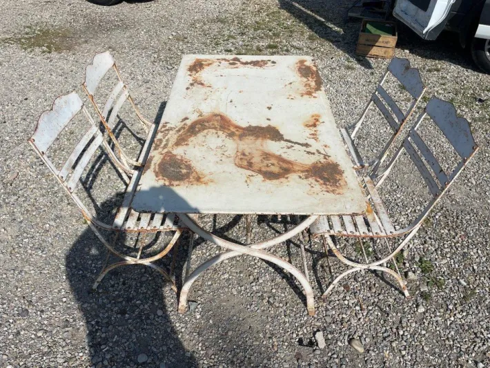 Pamono Wrought Iron Garden Furniture, 1900