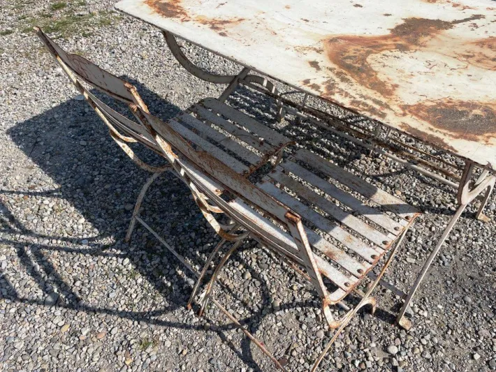 Pamono Wrought Iron Garden Furniture, 1900