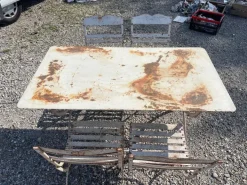 Pamono Wrought Iron Garden Furniture, 1900