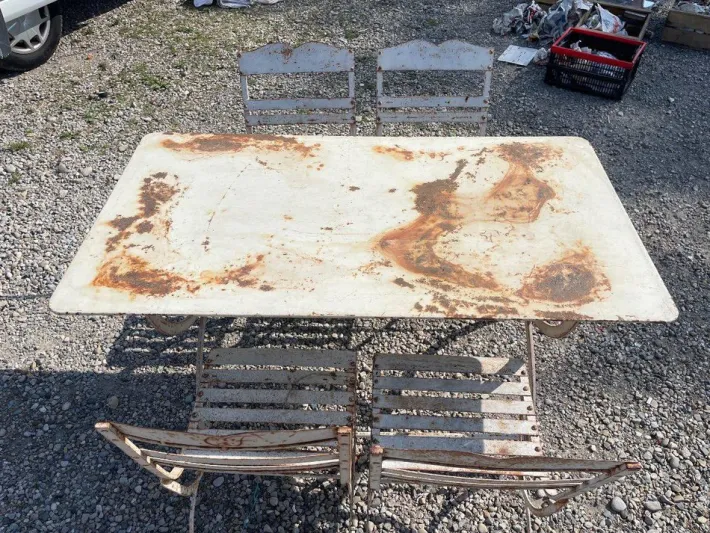 Pamono Wrought Iron Garden Furniture, 1900