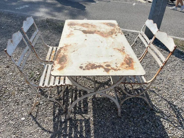 Pamono Wrought Iron Garden Furniture, 1900