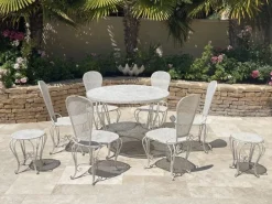 Pamono Wrought Iron Garden Seating, Set of 9 New