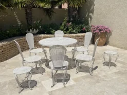 Pamono Wrought Iron Garden Seating, Set of 9 New